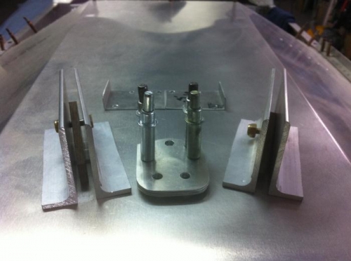 elevator control horn and pitot brackets