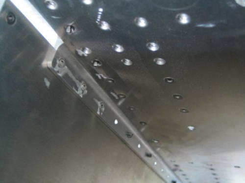 Inside main spar tunnel