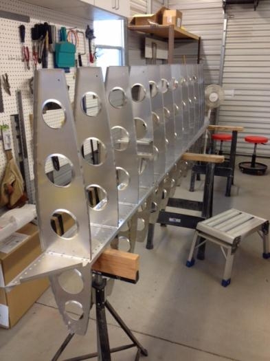 Installed ribs to main spar