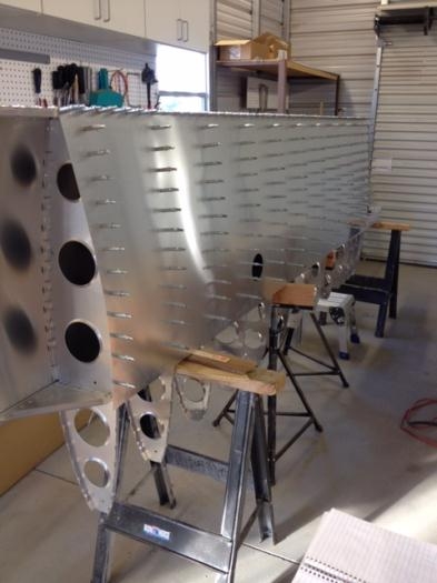 Left wing bottom skin