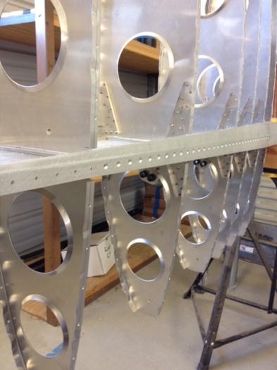 Main spar countersunk holes