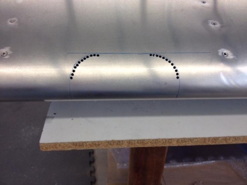 Landing light opening, started