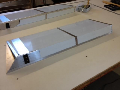 Ailerons ready to rivet