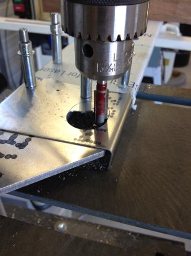 Cutting holes in rear spar