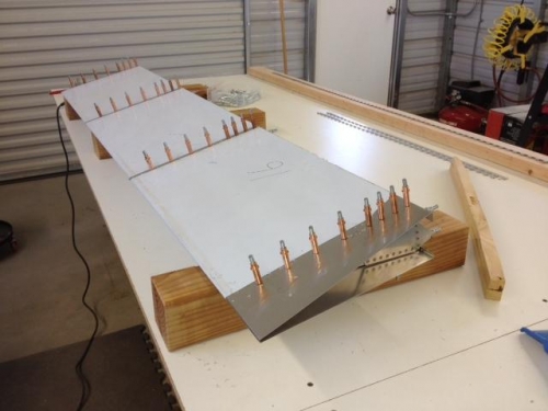 Right flap ready to rivet