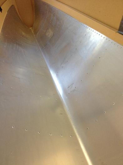 Left wing - Completed leading edge skin