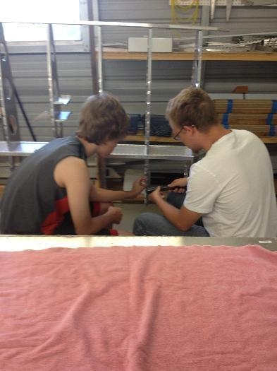 Adam and Ryan dimpling ribs