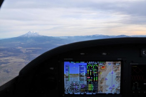 Enroute To Livermore - Dynon Skyview (Shasta In Foreground)