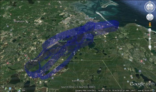 Flt #3 Google Earth track