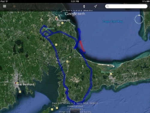 Flight path on Google Earth