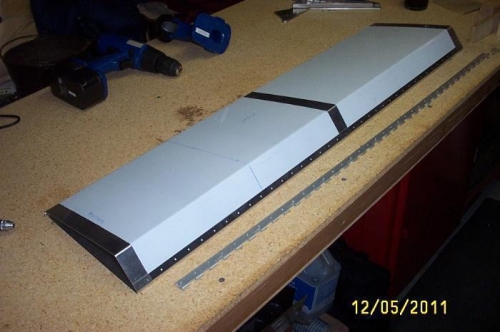 Rudder trimmed, holes laid out