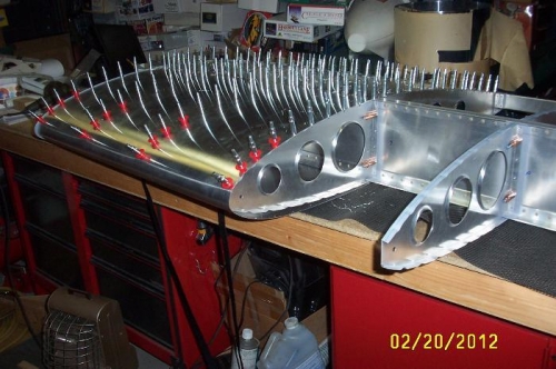 Top of LH Middle skin cleco'd