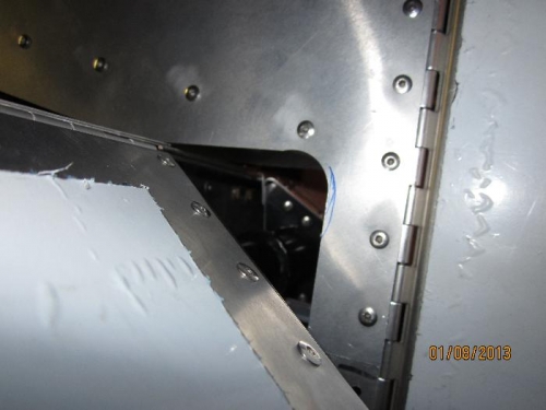 Rudder post skin interference area