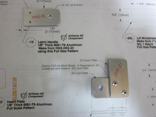 Latch handle and lock plate