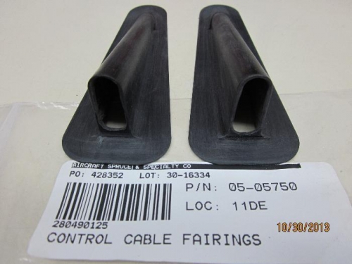 Plastic rudder cable fairings