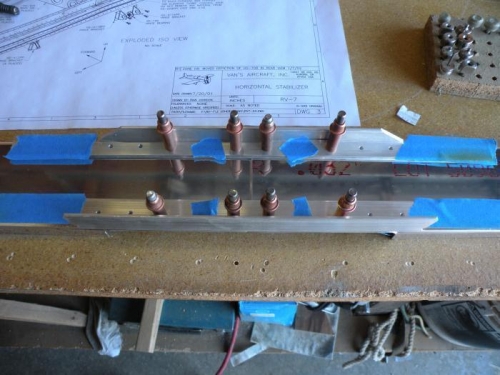 Ready to match drill. Tape over holes not to be drilled yet.