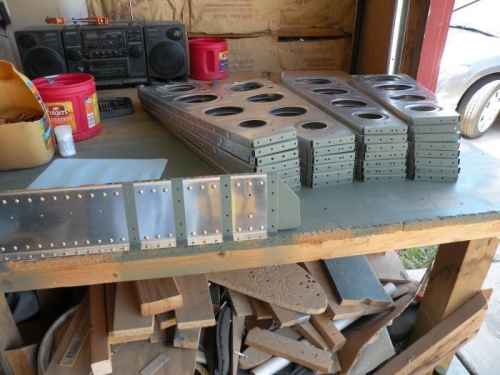 Rib flanges and rear spar rib attach areas primed.