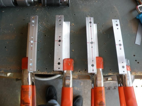 My setup for countersinking the nutplate rivet holes.