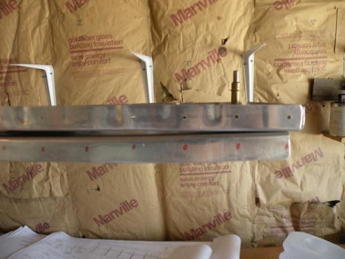 Marking hole positions on a W-408-1 rib.