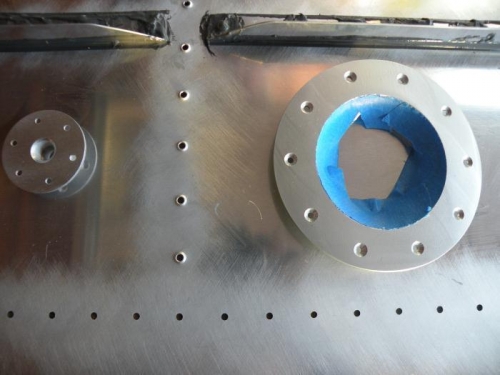 Fittings cleaned and ready for sealant.