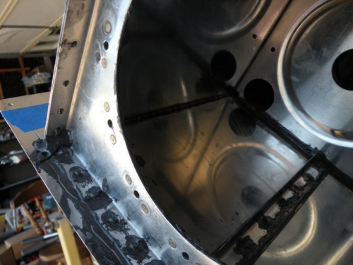 Well-formed bead fillets inside tank.