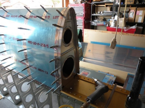 Drilled W-408 undersize rib and W-423 joint plate.