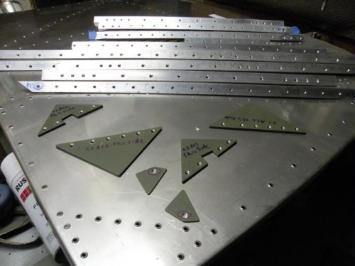 Firewall dimpled, and stiffeners and spacers countersunk.