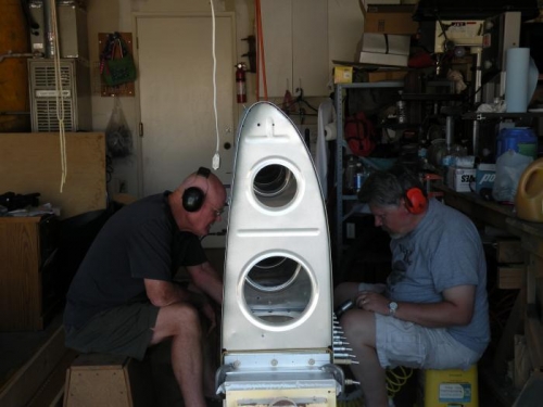 Hal and I discussing our next move.