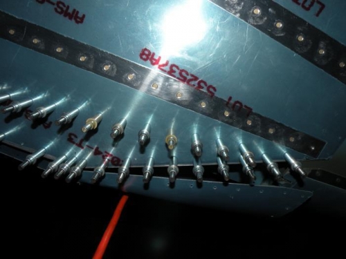 Match drilled the aft half of the corner rib to the bottom skin on th left side.