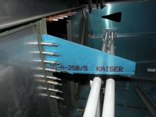 Center rudder pedal brace test fit to firewall and pedals.