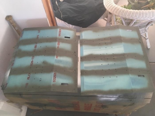 Seat pans scuffed, cleaned, and primed.