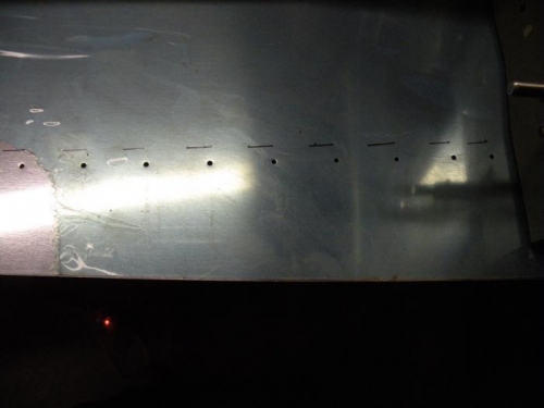 Marked a reference for fluting the outboard seat ribs.