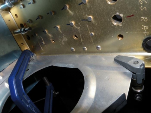 The forward edge of the outboard seat ribs required trimming.