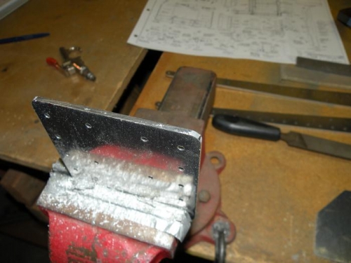 The same plate about 15 strokes of the vixen file later.