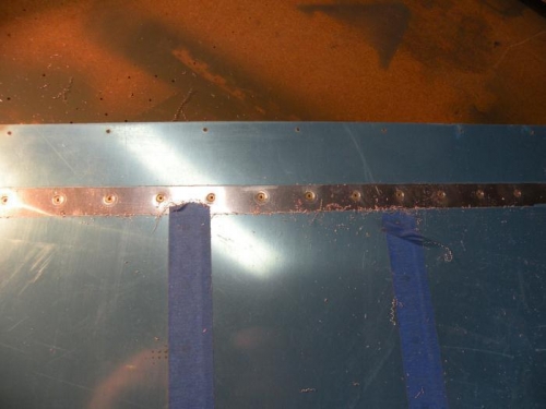 Pre-drilling rivets with 1/16