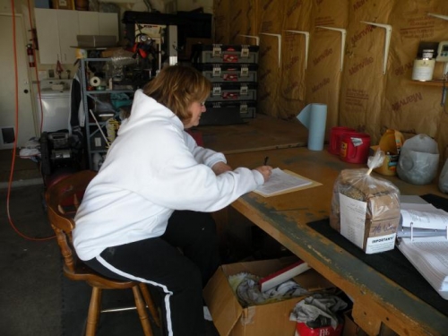 Karen, my chief inventory clerk. :O)