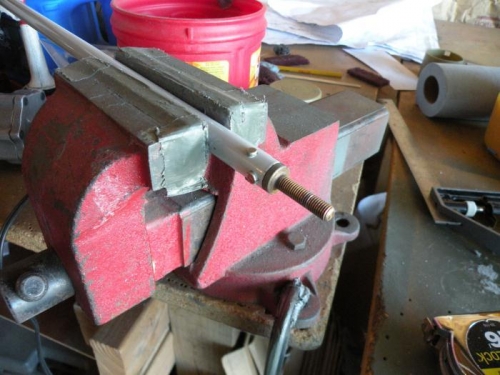 One aileron pushrod is complete.