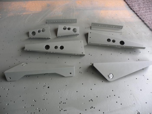 Bulkhead parts scuffed, cleaned, and primed.