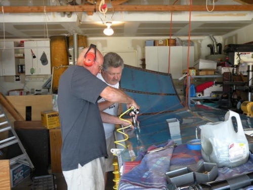 Me bucking, Hal on the gun.