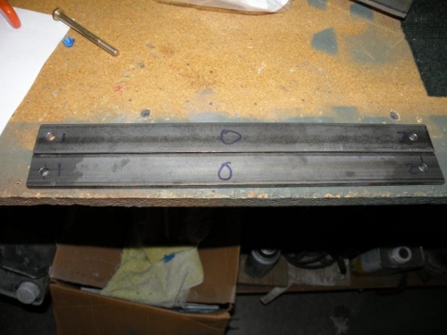 Steel straps match drilled for 1/4