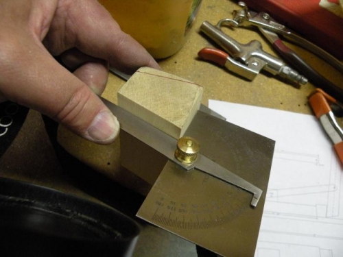 Hardwood anvil is undercut 11 degrees.