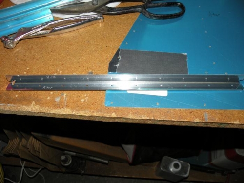 Elevator stiffeners marked with vibrating pencil.