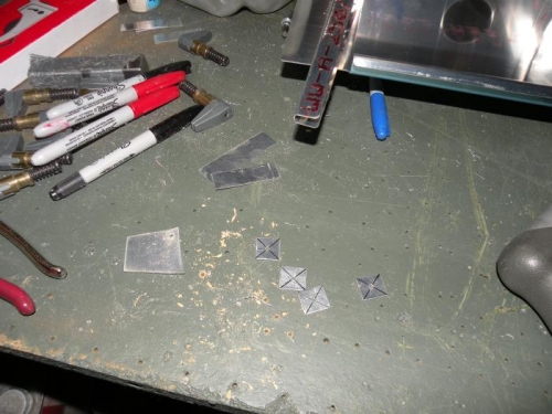 The shims for the aft ends of the interior rib.