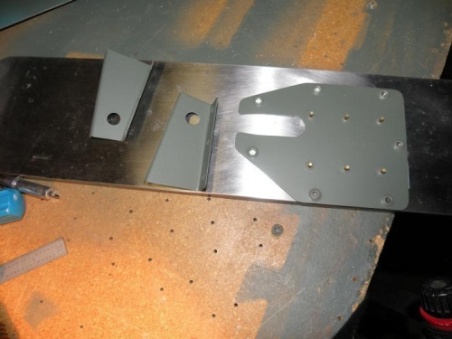 Trim servo mount parts dimpled and ready for back riveting.