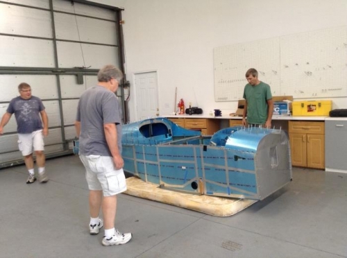 On a mattress until sawhorses arrive.