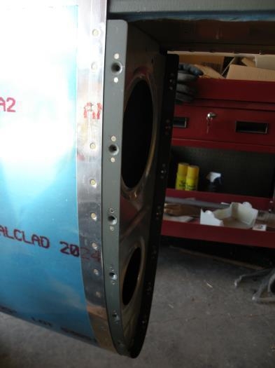 Right wing fuel tank nutplates done.