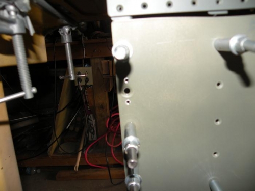 Countersinking the wing walk doubler for  NAS1097-3 rivets.