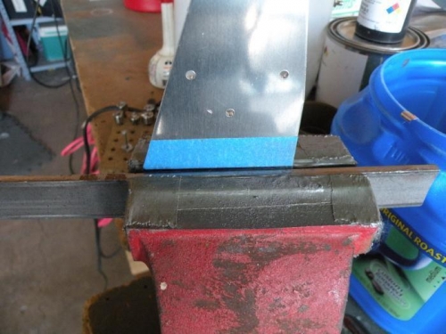 Setup for bending the FL-706B plates.