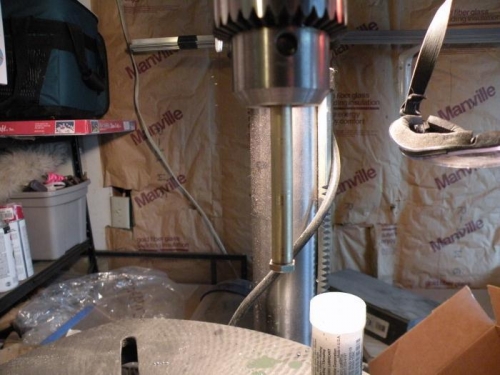 Chucked up for polishing.