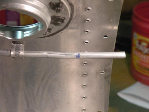 Outboard end marked for fitting.